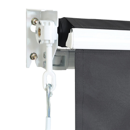 NNEDSZ Outdoor Folding Arm Awning Retractable Sunshade Canopy Grey 5.0m x 3.0m-4