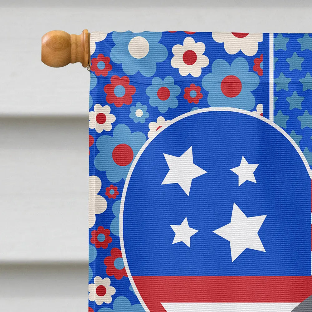 Longhair Blue and Tan Dachshund USA American House Flag Caroline's Treasures