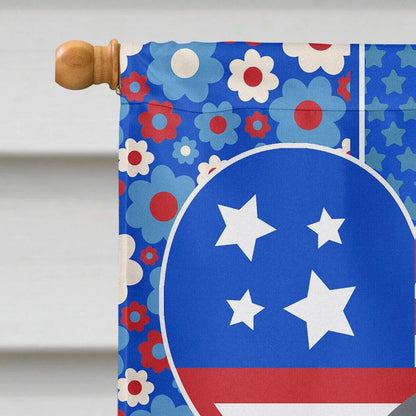 Longhair Blue and Tan Dachshund USA American House Flag Caroline's Treasures