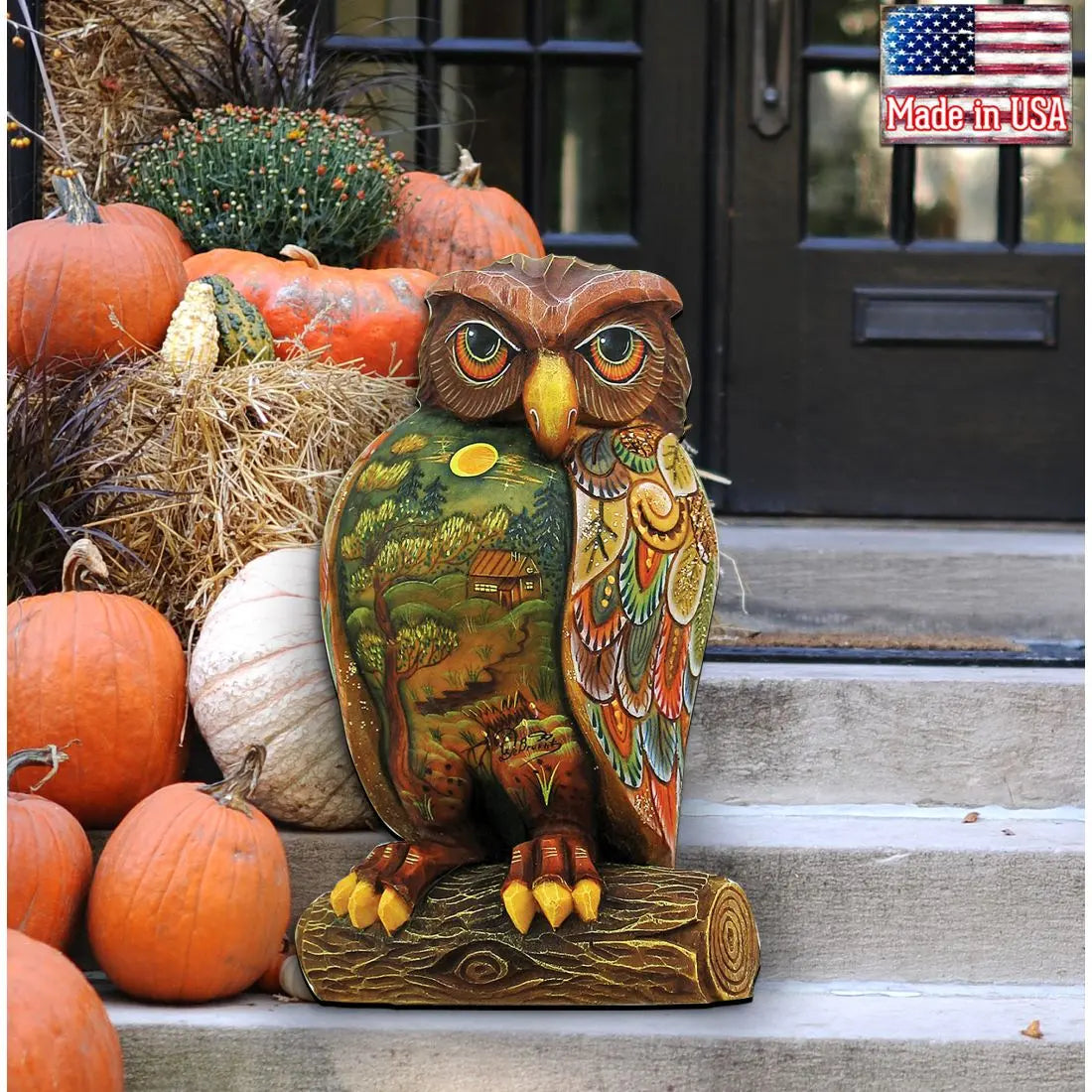 Owl Halloween Door Decor by G. DeBrekht - Thanksgiving Halloween Decor - 8158912H G. DeBrekht