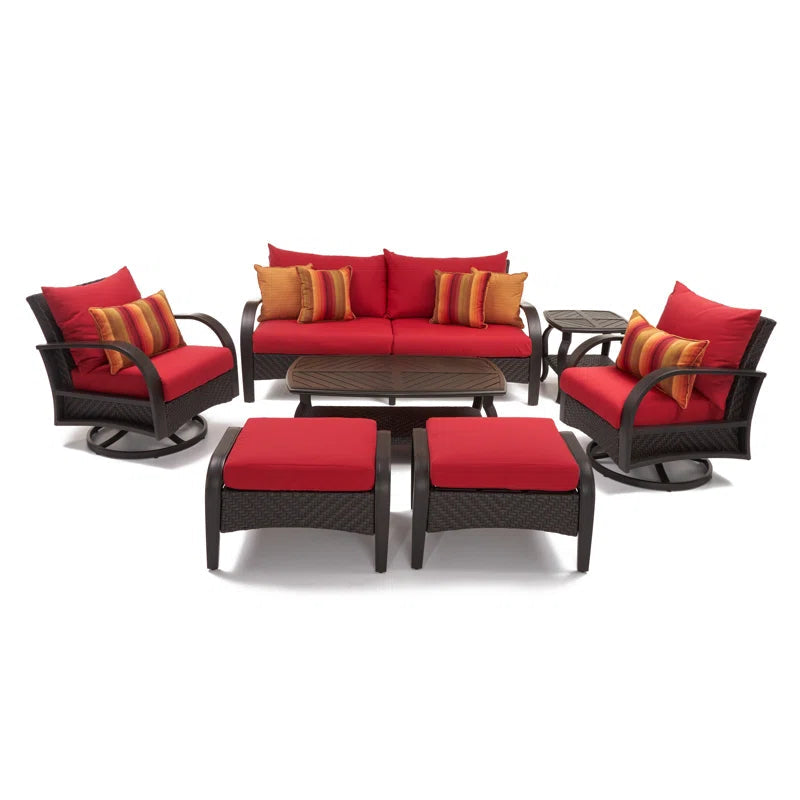 Weatherproof Outdoor 7 Piece Sofa Set Cushions Included-3