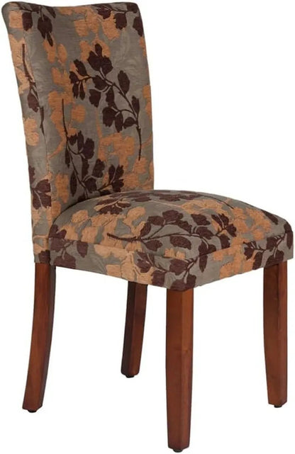 Home Decor | K1136-F975 | Classic Upholstered Parsons Dining Chair | Single Accent Dining Chair, Brown Woven-0
