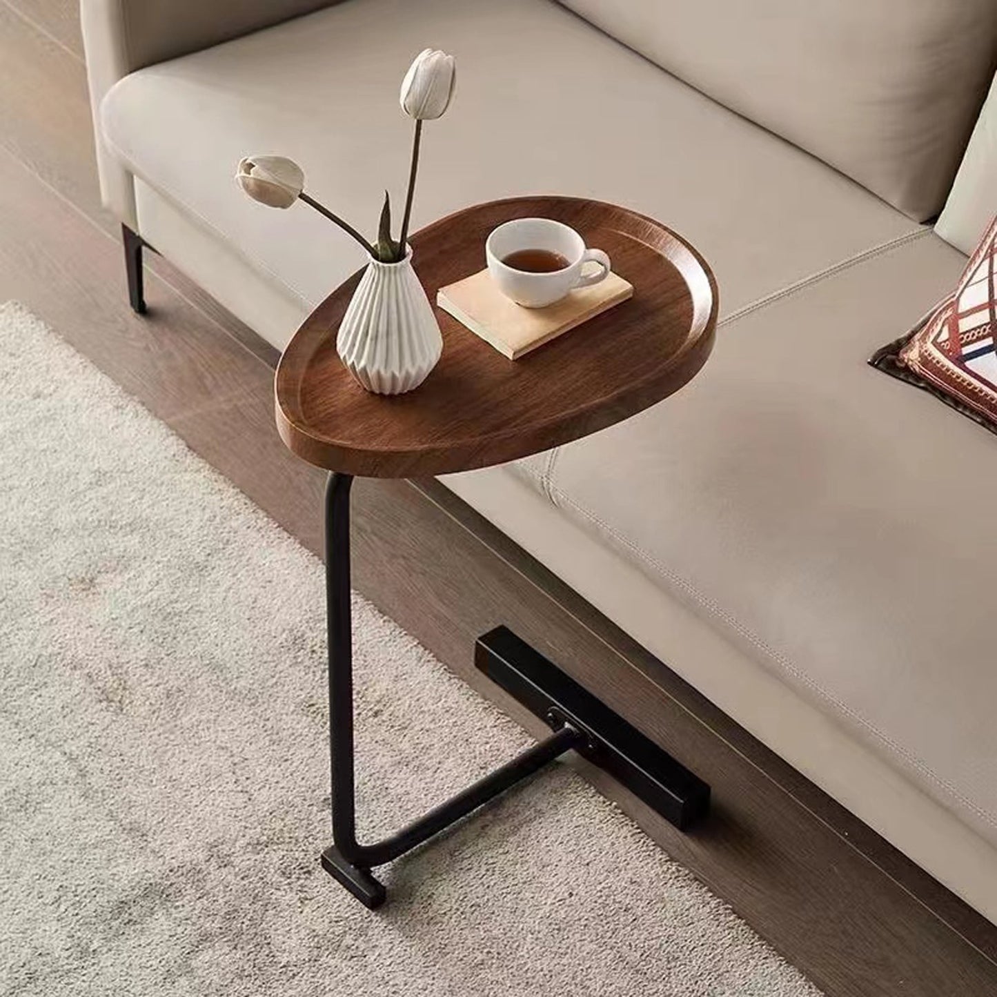 C-shaped Brown Side Table G-BlakHom