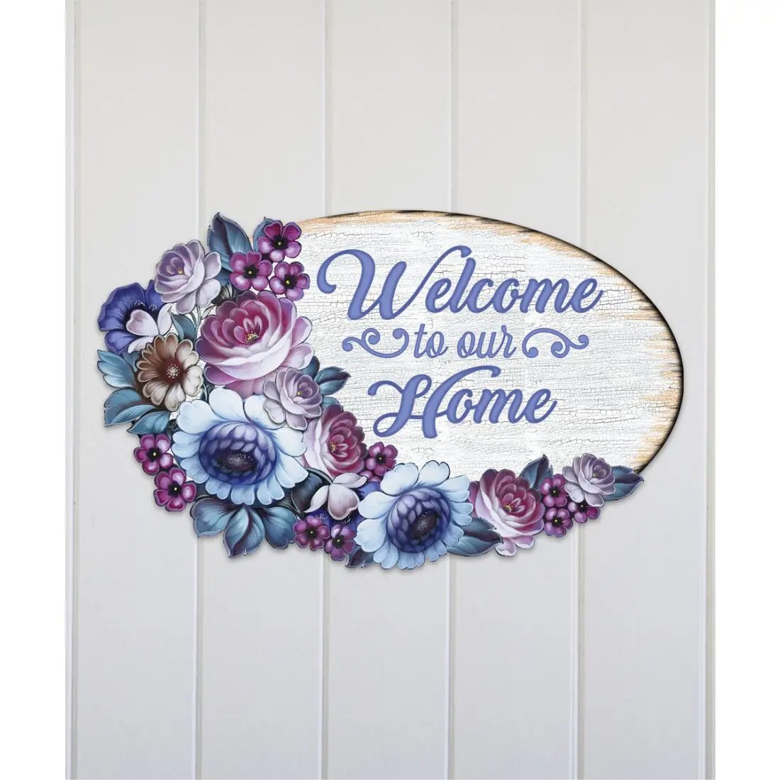 Welcome to Our Home Wreath Easter Door Decor by G. DeBrekht - Easter Spring Decor - 8185311H-0