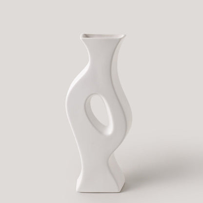 Ceramic Simple White Vase Nordic Home Decoration C BlakHom