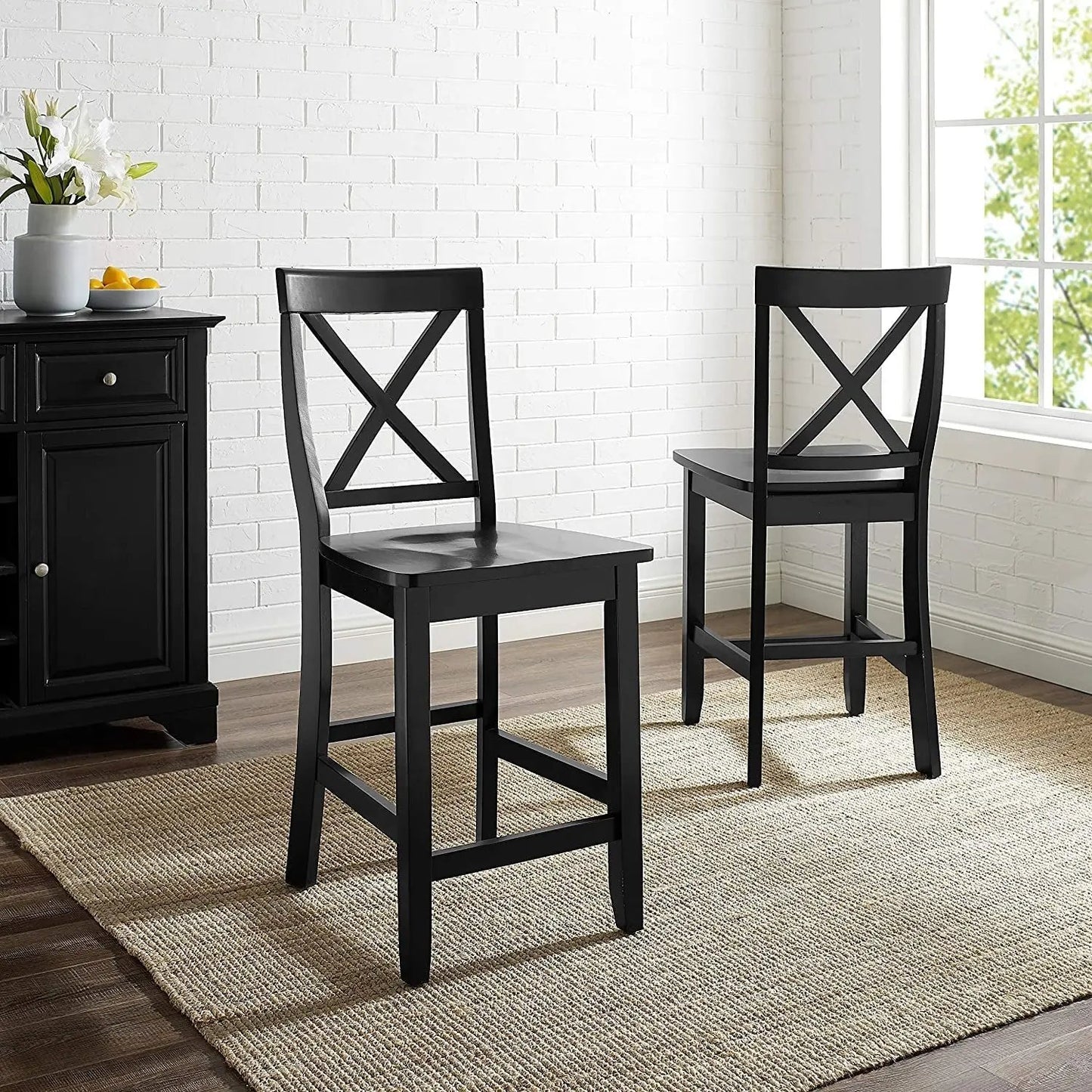 Crosley Furniture X-Back Bar Stool Set ShipItFurniture