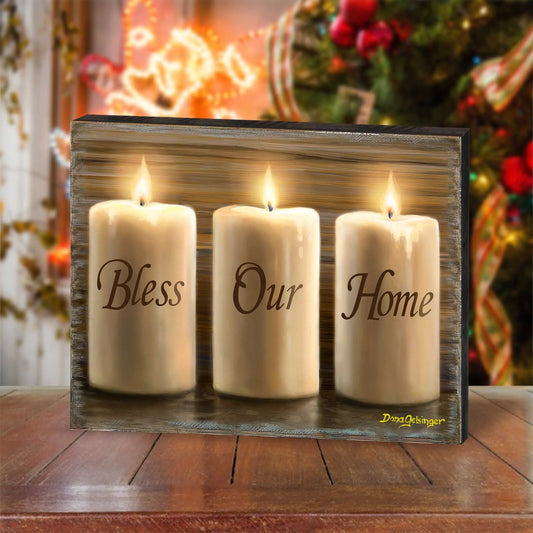 Bless Our Home Wall Art by D. Gelsinger - Nativity Holiday Decor  - 95687B-DG-0
