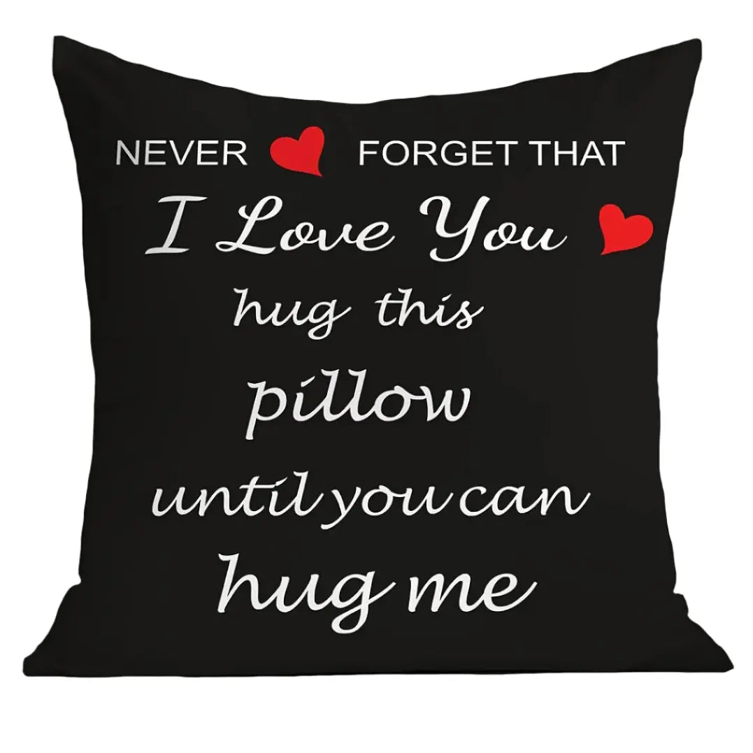 I Love You’ Hug Design Throw Pillow Cover – Cozy and Heartfelt Home Deco TM