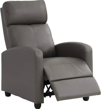 Recliner Chair Single Sofa Winback Chair Home Theater Seating Modern Reclining Chair Easy Lounge with Padded Seat PU Leather Padded Seat Backrest for Living Room Reading Chair Recliner Sofa-0