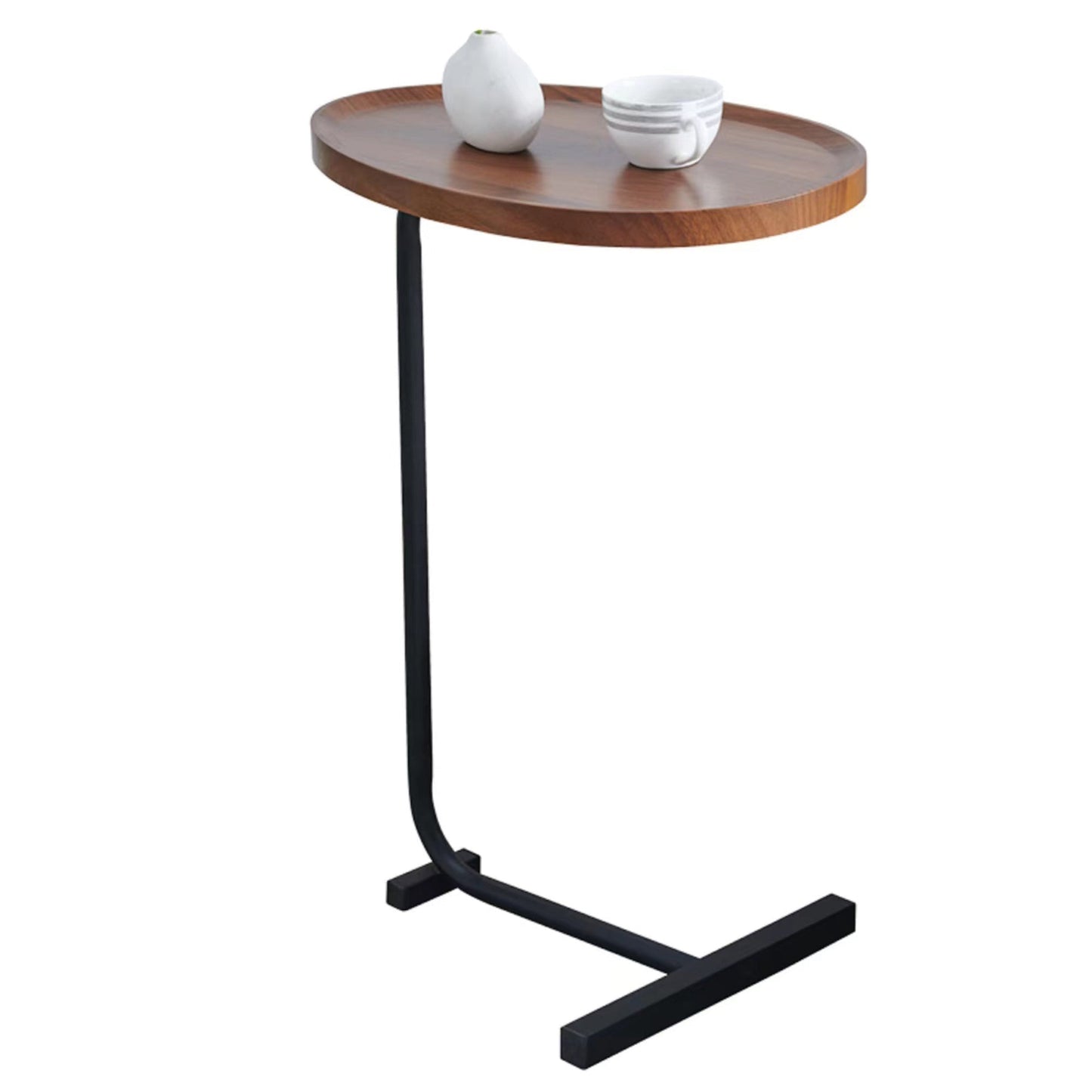 2-Pieces Brown C-shaped Side Table G-BlakHom