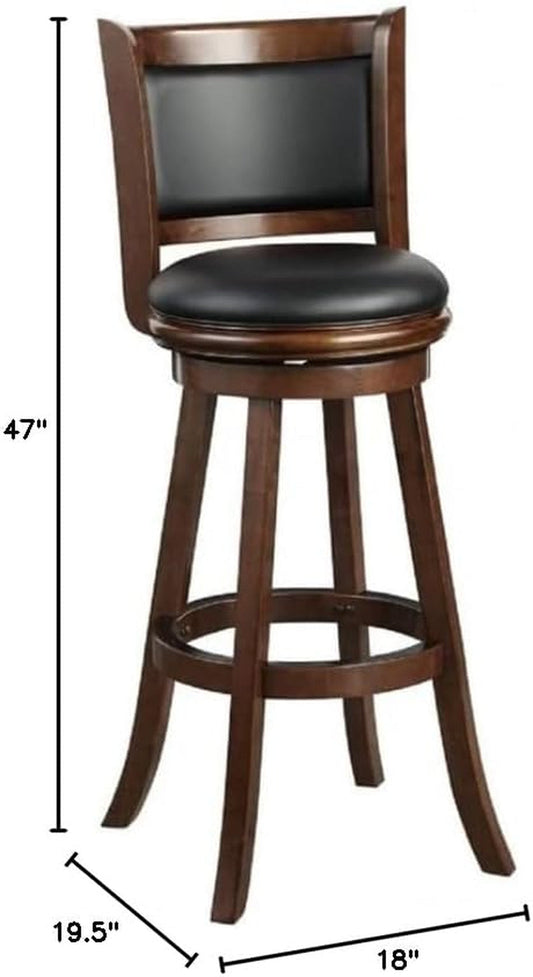 Augusta Extra Tall Bar Stool, Cappuccino ShipItFurniture