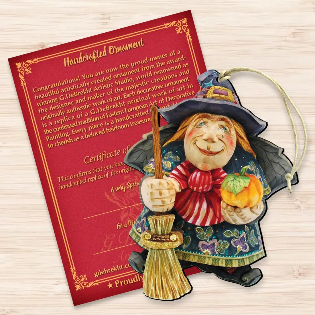 Halloween Witch Wooden Ornaments by G. DeBrekht - Thanksgiving Halloween Decor - 8158412 G. DeBrekht
