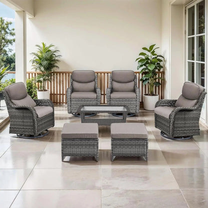 Comfortable Outdoor Swivel Rocker Patio Chairs Set-0