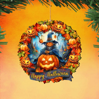Happy Halloween Wreath Ornaments by G. Debrekht  - Halloween Decor - 8652821 G. DeBrekht