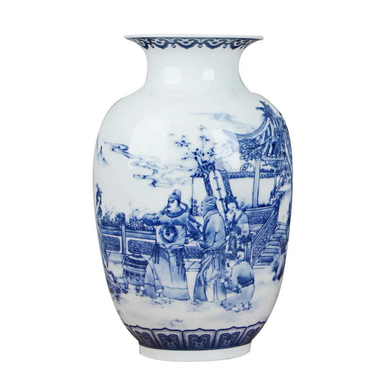 Classic Antique Chinese Blue and White Ceramic Vase Ai BlakHom