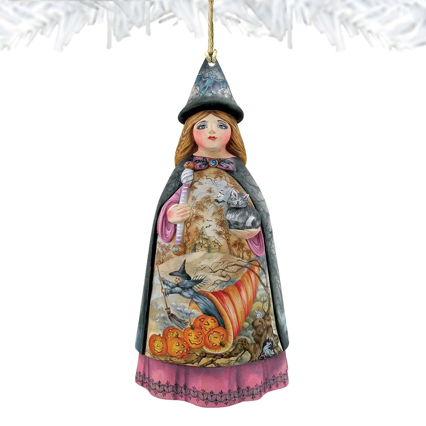 Halloween Witch Wooden Ornaments by G. DeBrekht - Thanksgiving Halloween Decor - 8114170 G. DeBrekht