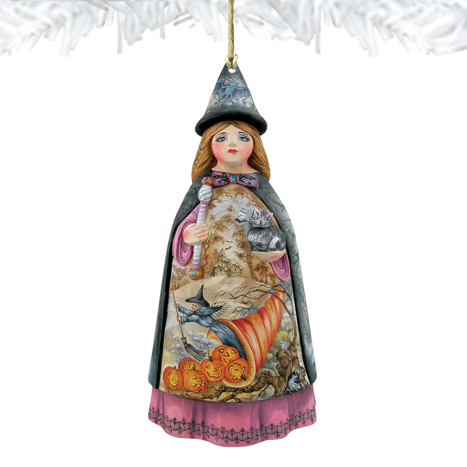 Halloween Witch Wooden Ornaments by G. DeBrekht - Thanksgiving Halloween Decor - 8114170 G. DeBrekht