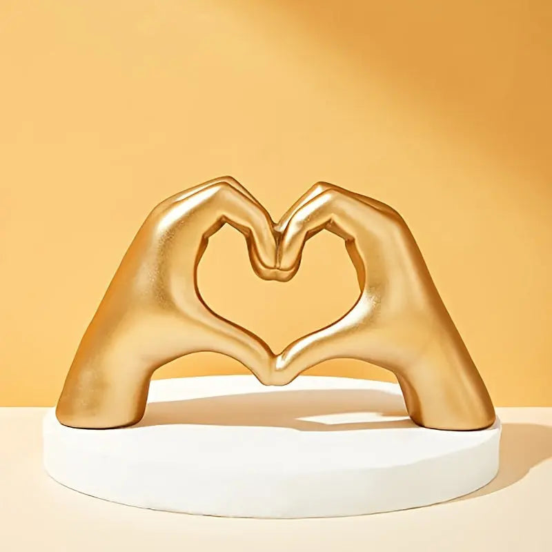Heart Gesture Resin Statue for Home & Office Decor TM