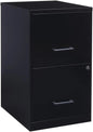 Metal 2 Drawer Letter File Cabinet in Black-0