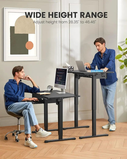 Electric Standing Desk with Adjustable Height Keyboard Tray ShipItFurniture