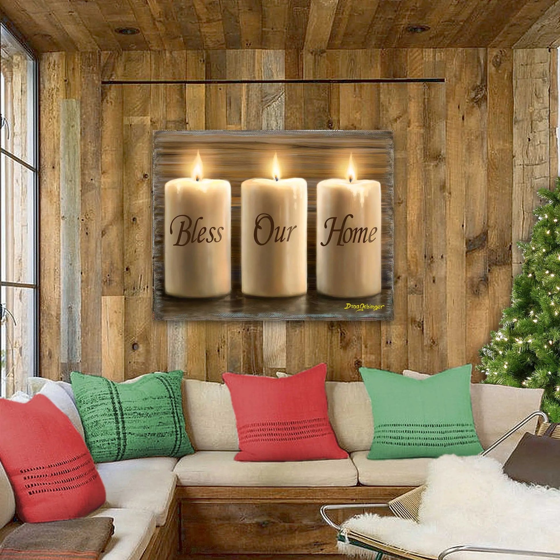 Bless Our Home Wall Art by D. Gelsinger - Nativity Holiday Decor  - 95687B-DG-3