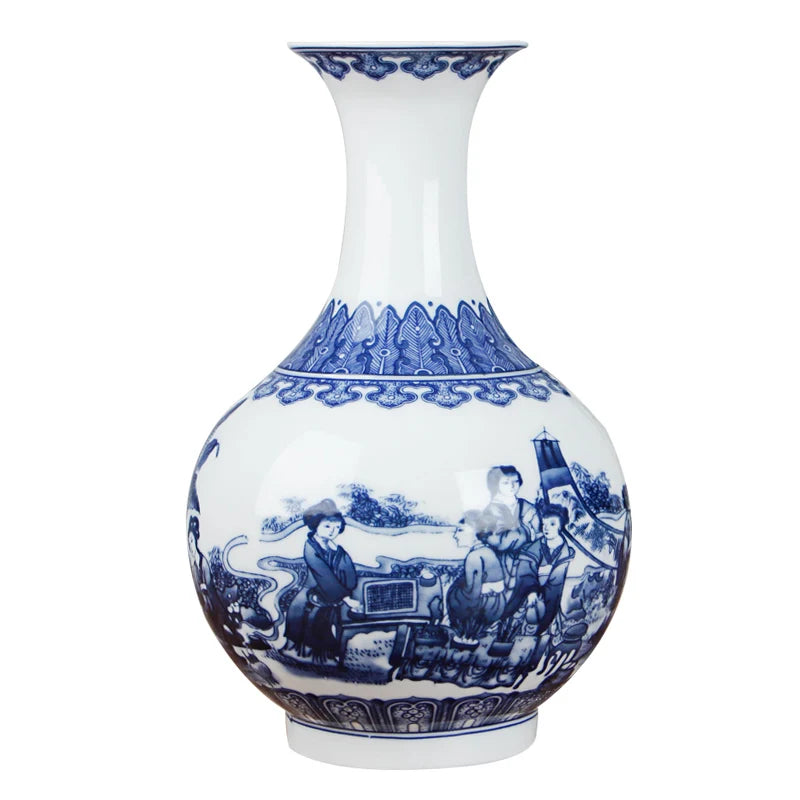 Classic Antique Chinese Blue and White Ceramic Vase Ai BlakHom