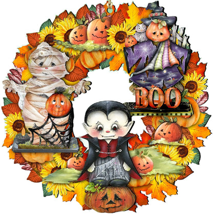 Halloween Holiday Door Wreath by G. DeBrekht - Thanksgiving Halloween Decor - 8185316H G. DeBrekht