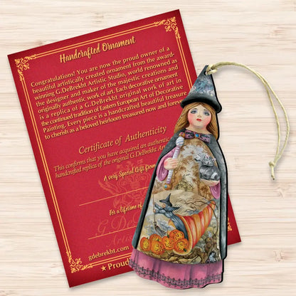 Halloween Witch Wooden Ornaments by G. DeBrekht - Thanksgiving Halloween Decor - 8114170 G. DeBrekht