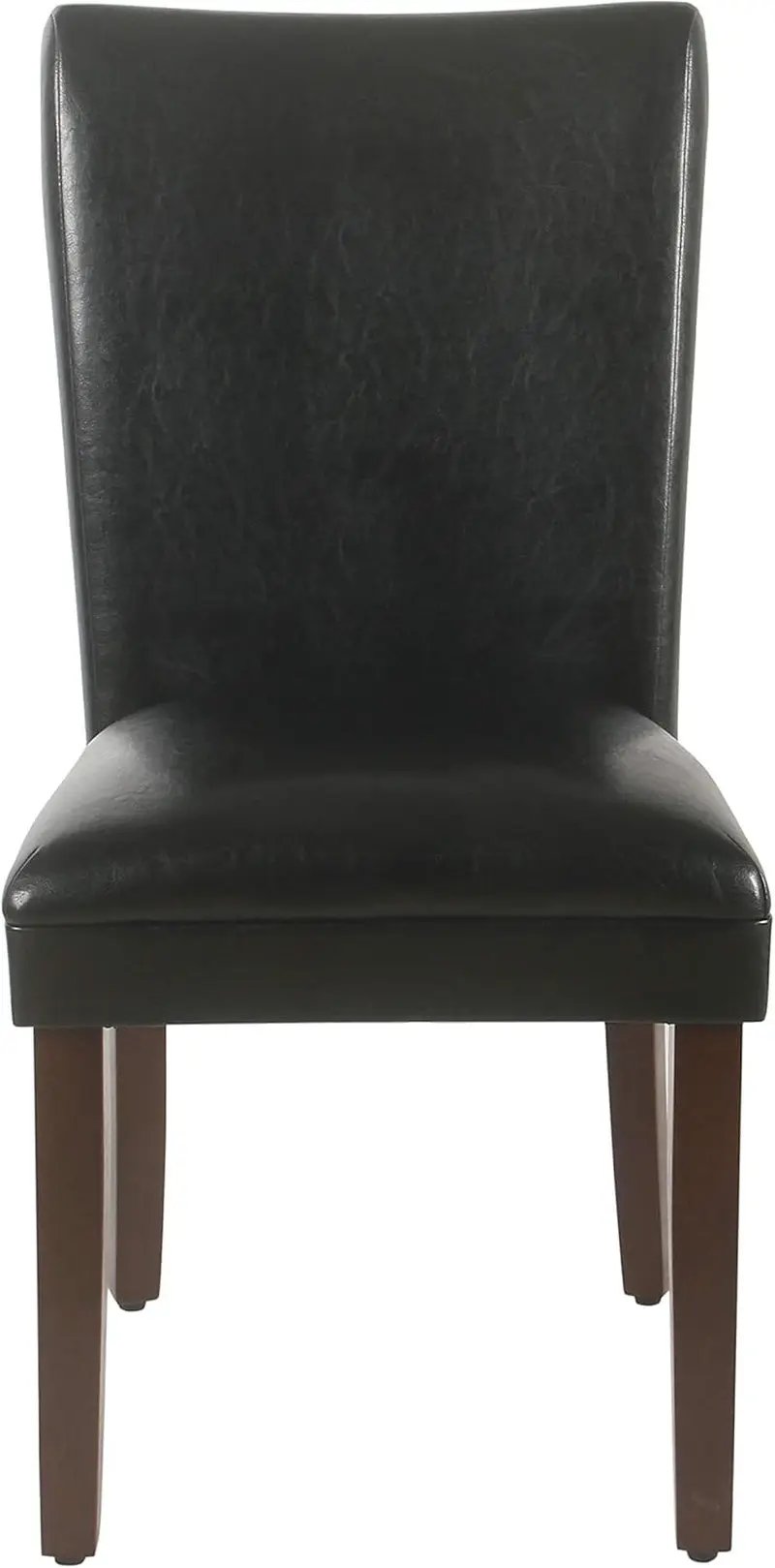 Parsons Dining Chair - Black Faux Leather (Set of 2)-2
