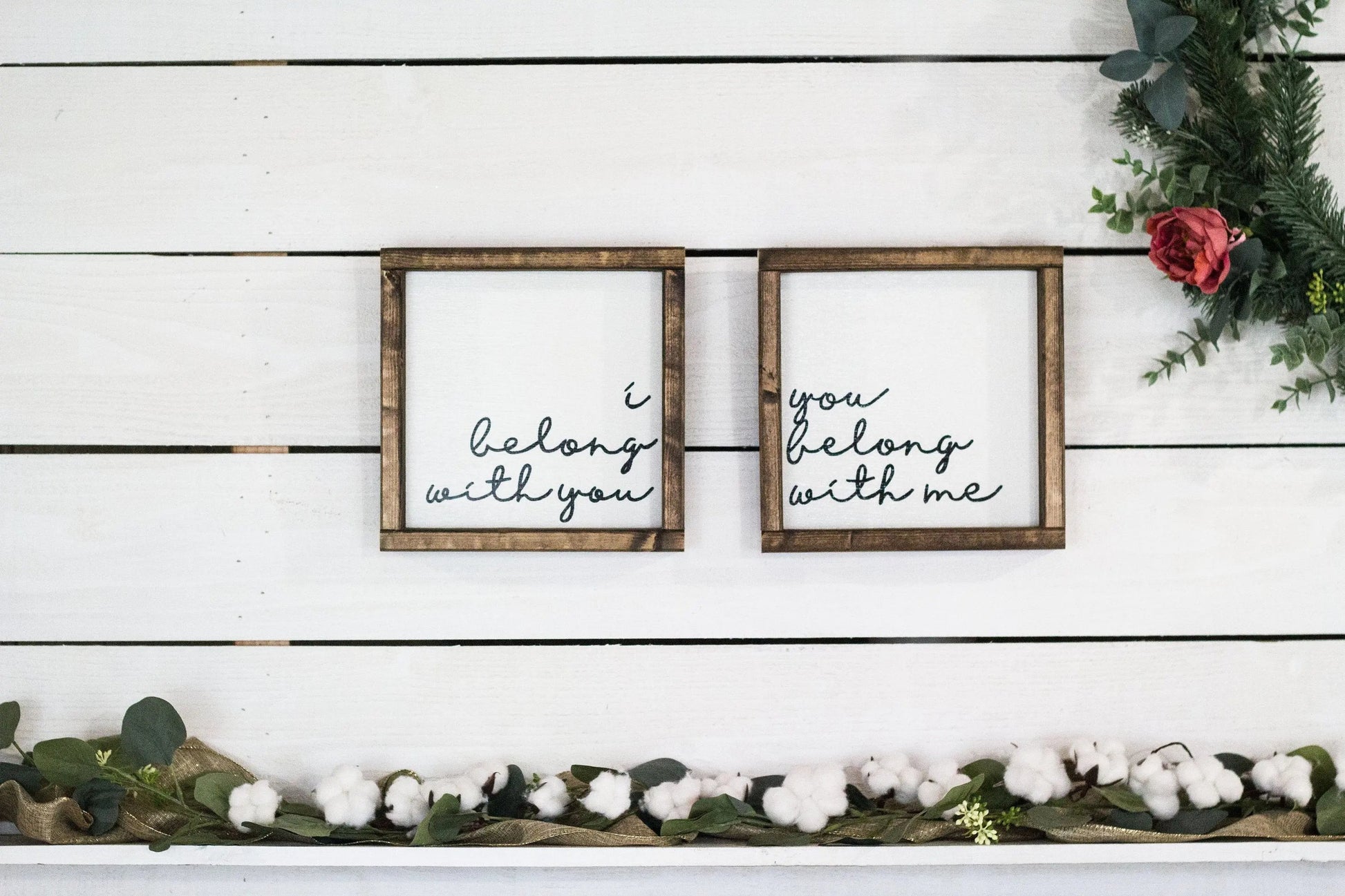 i belong with you, you belong with me, Set of 2 Wood Signs-3