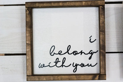 i belong with you, you belong with me, Set of 2 Wood Signs-2