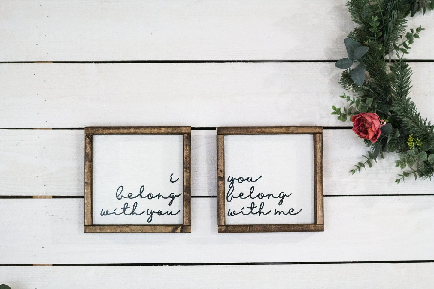 i belong with you, you belong with me, Set of 2 Wood Signs-0