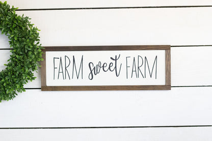 farm sweet farm home wood sign The McGarvey Workshop