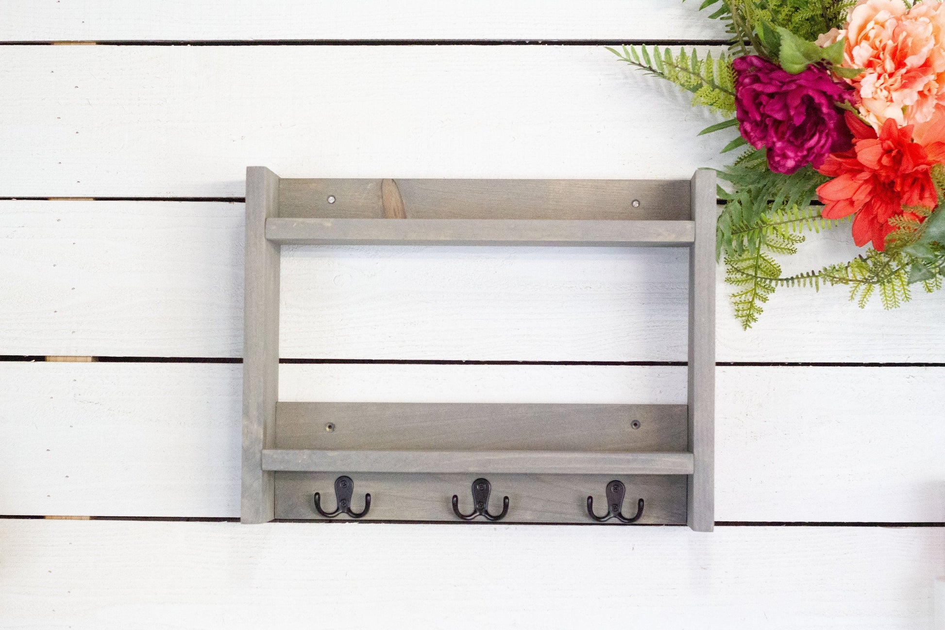 Bathroom Shelf with Small Hooks-3
