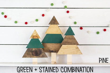 Set of 3 Rustic Christmas Trees-1