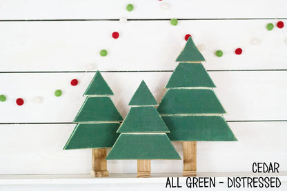 Set of 3 Rustic Christmas Trees-4