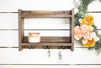 Bathroom Shelf with Small Hooks-1