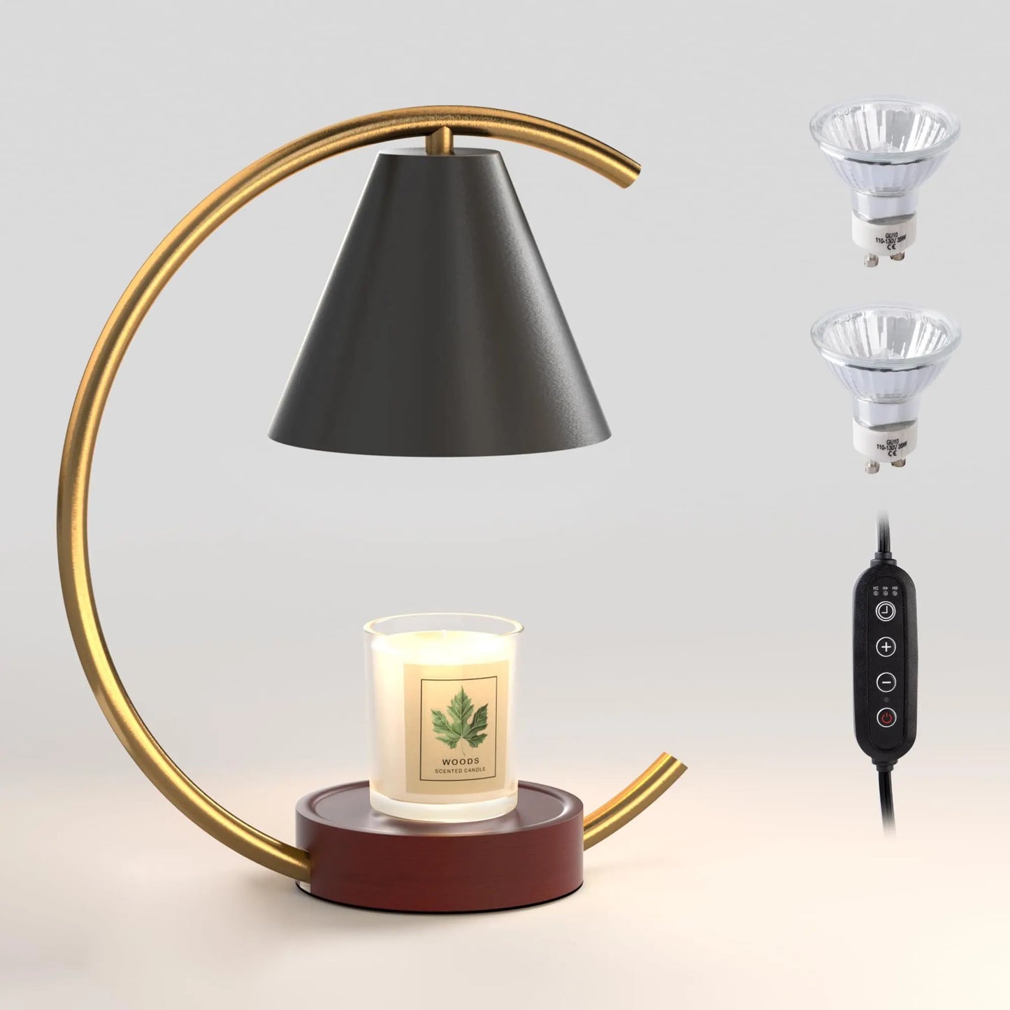Dimmable Electric Candle Warmer with Timer and Bulbs Lampdepot