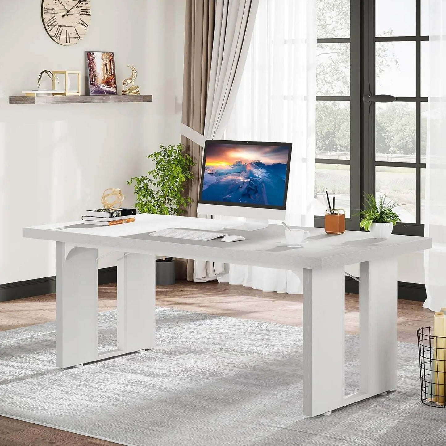 Large Executive Desk for Home Office Spacious Workstation-3