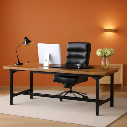 Large Rustic Computer Desk for Home Office Workstation ShipItFurniture