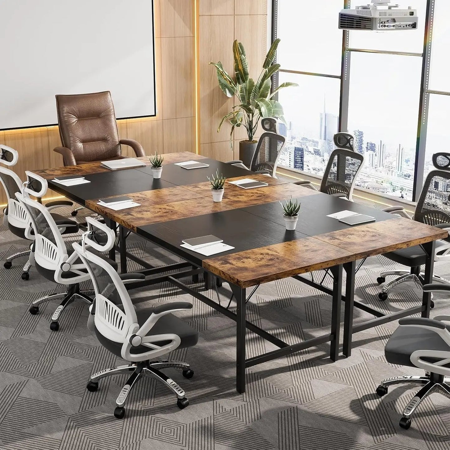 Large Rustic Computer Desk for Home Office Workstation ShipItFurniture