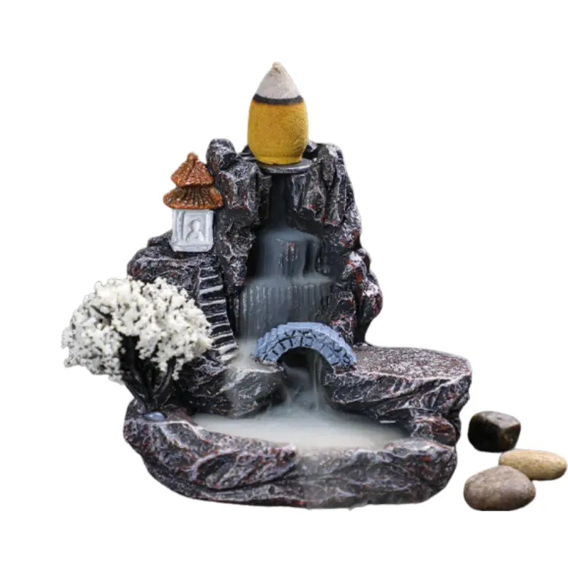 Backflow Incense Holder Waterfall Burner Home Decor OBA
