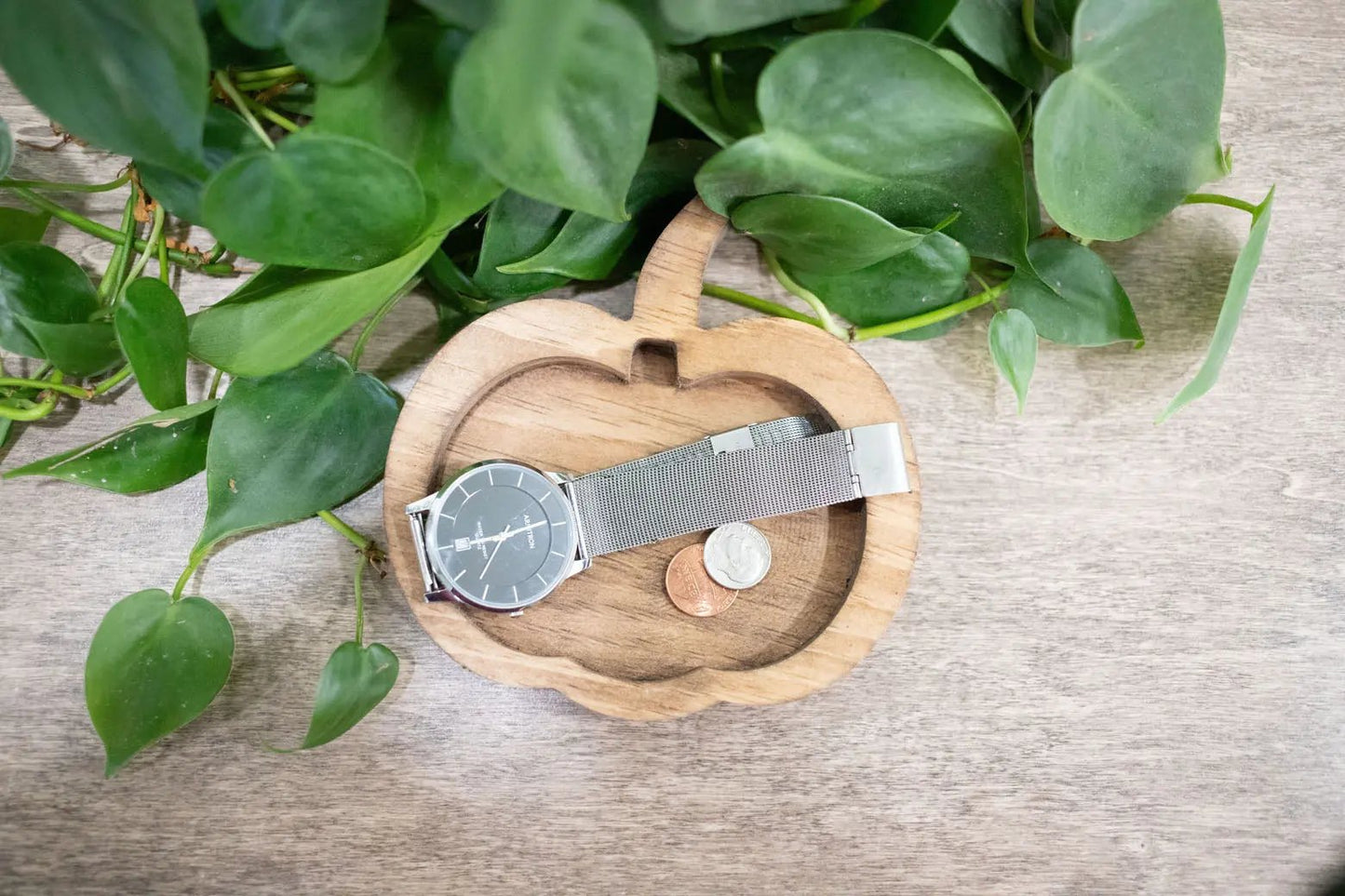 Heart Carved Catch All Tray, Change Tray-1