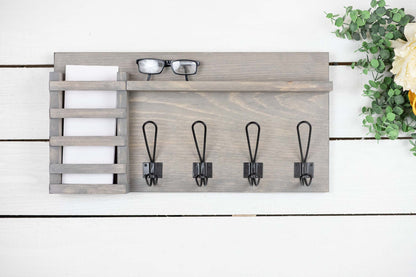 Entryway Mailbox, Easy Install Home Entry Organizer, Wall Mounted Coat Hook Rack The McGarvey Workshop