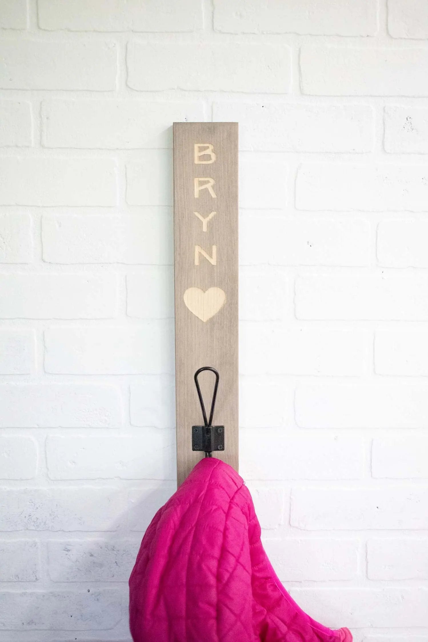 Customizable Coat Hook, Personalized Leash Holder, Engraved Backpack Hook-3