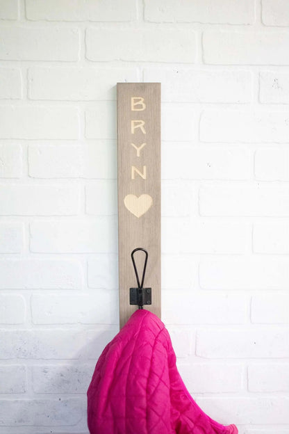 Customizable Coat Hook, Personalized Leash Holder, Engraved Backpack Hook-3