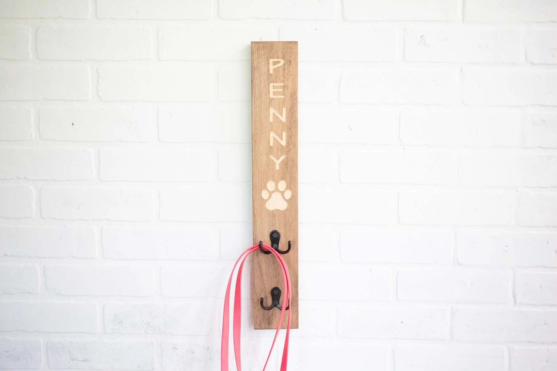 Customizable Coat Hook, Personalized Leash Holder, Engraved Backpack Hook-1