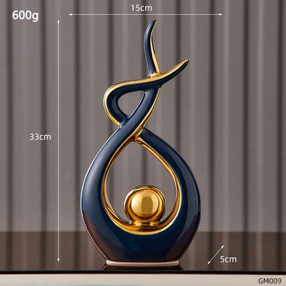 Abstract Sculpture Ceramic Statue Home Décor Figurines Ai BlakHom