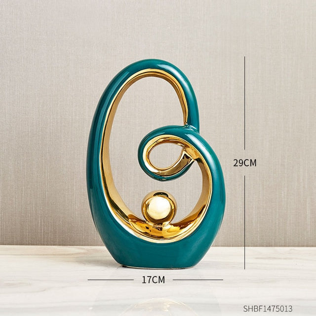 Abstract Sculpture Ceramic Statue Home Décor Figurines Ai BlakHom