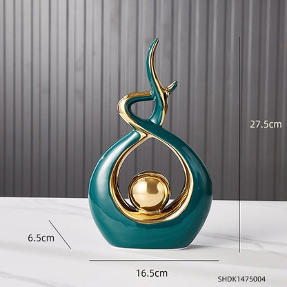 Abstract Sculpture Ceramic Statue Home Décor Figurines Ai BlakHom